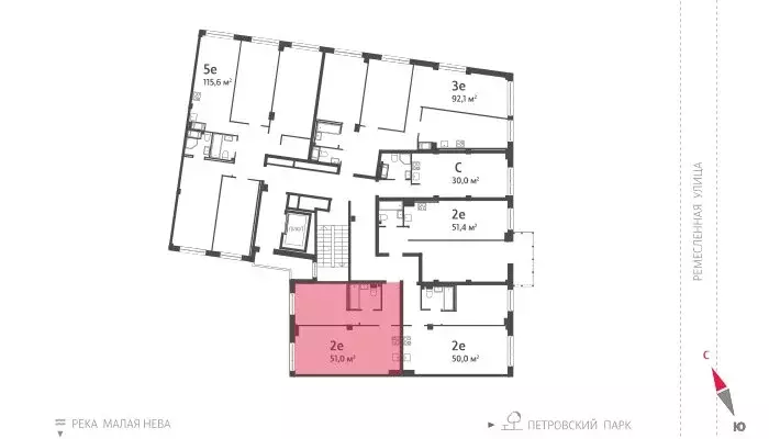 1-комнатная квартира: Санкт-Петербург, Ремесленная улица, 15 (51.4 м) - Фото 1