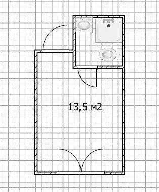 Квартира-студия, 13,5 м, 2/14 эт. - Фото 0