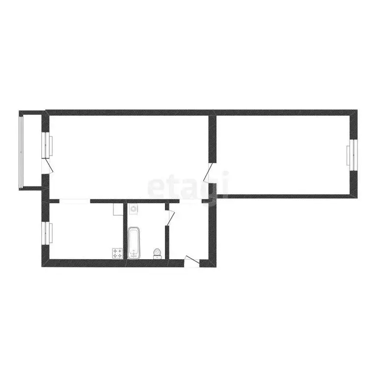 2-комнатная квартира: Тобольск, 4-й микрорайон, 7 (44 м) - Фото 1
