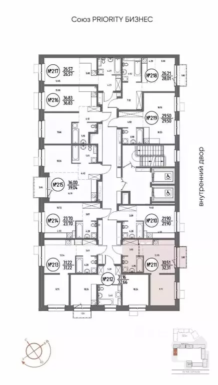 1-к кв. Иркутская область, Иркутск Макс жилой комплекс (32.31 м) - Фото 2