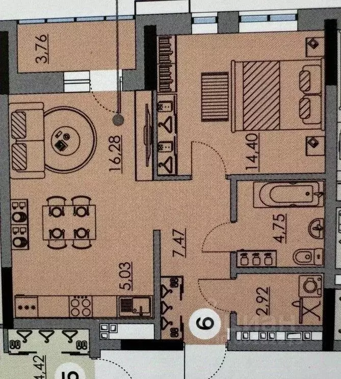 2-к кв. Пермский край, Пермь Боровая ул., 21 (53.8 м) - Фото 2
