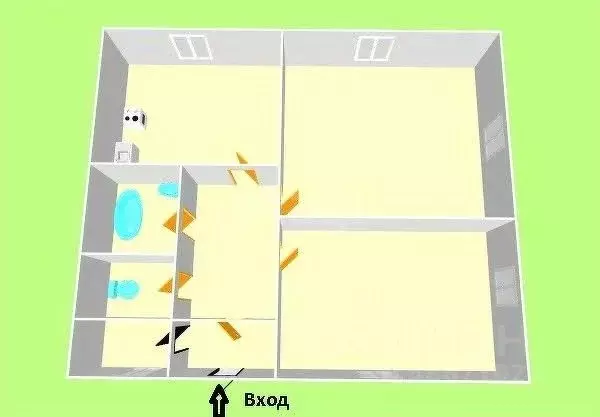 2-к кв. Сахалинская область, Долинский городской округ, с. Советское ... - Фото 2