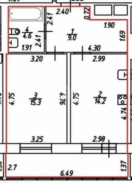 Продаётся 1-к квартира, 43 м - Фото 1