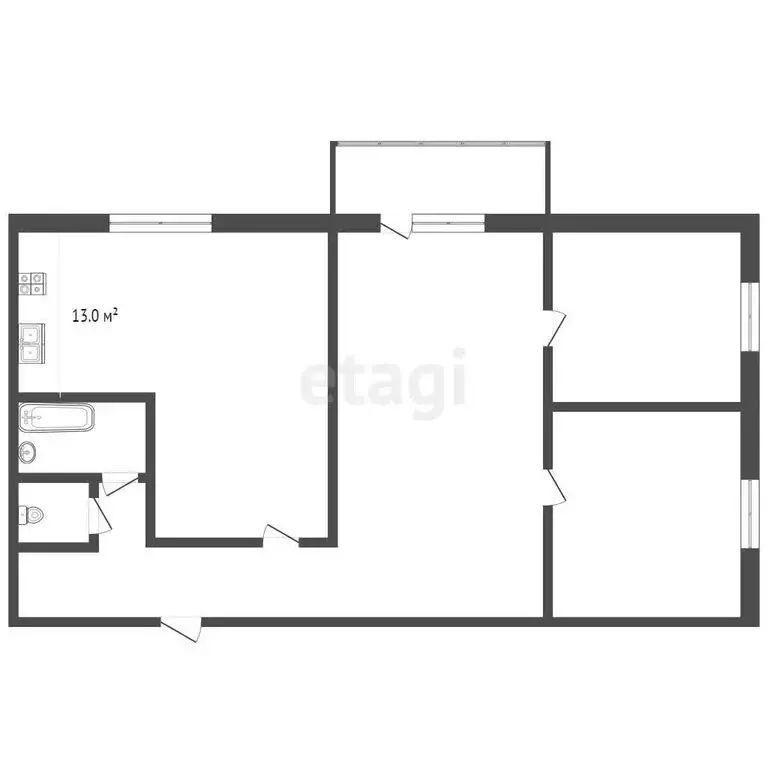 4-комнатная квартира: Минусинск, Абаканская улица, 39 (61.6 м) - Фото 0