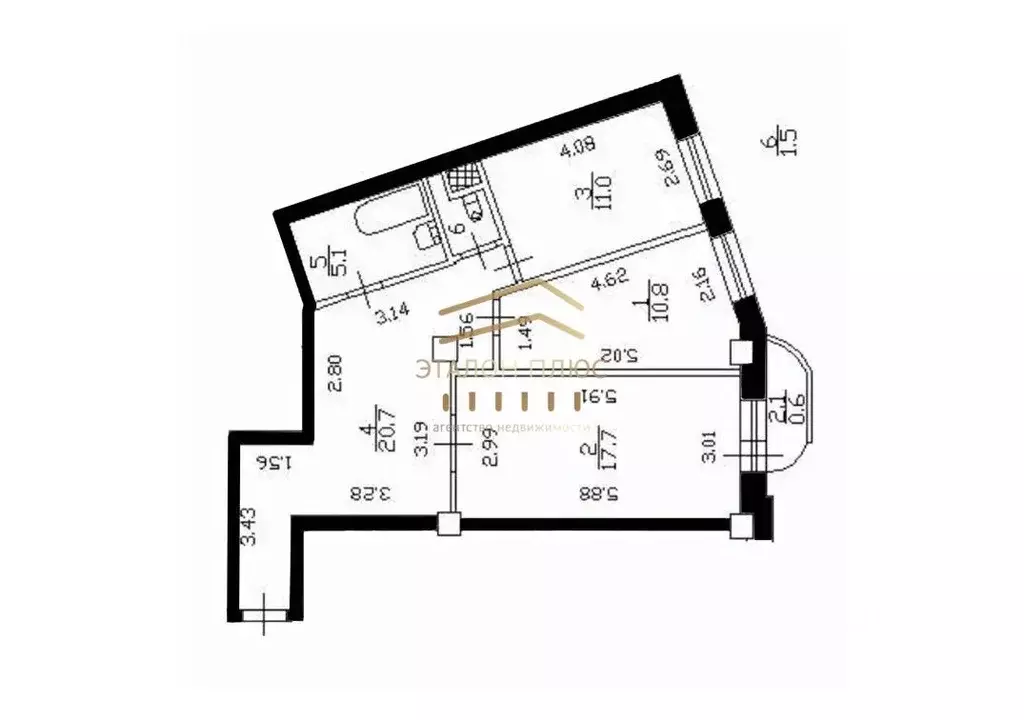 2-к кв. Санкт-Петербург Туристская ул., 10к1 (70.0 м) - Фото 2