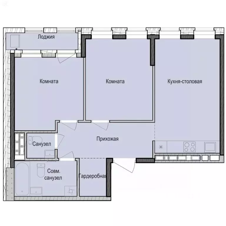 2-к кв. Татарстан, Казань Седьмое Небо жилрайон, Унай жилой комплекс ... - Фото 1