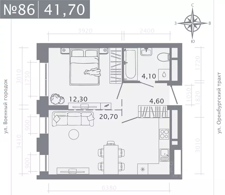 1-к кв. Татарстан, Казань Первомайский жилмассив, Оригана жилой ... - Фото 1