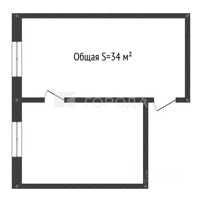 1-к кв. Кемеровская область, Прокопьевск Союзная ул., 76 (34.0 м) - Фото 2