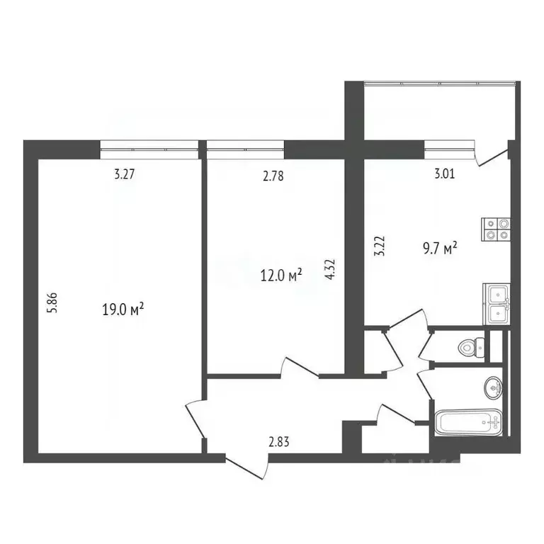 2-к кв. Москва Армавирская ул., 4К2 (51.3 м) - Фото 1