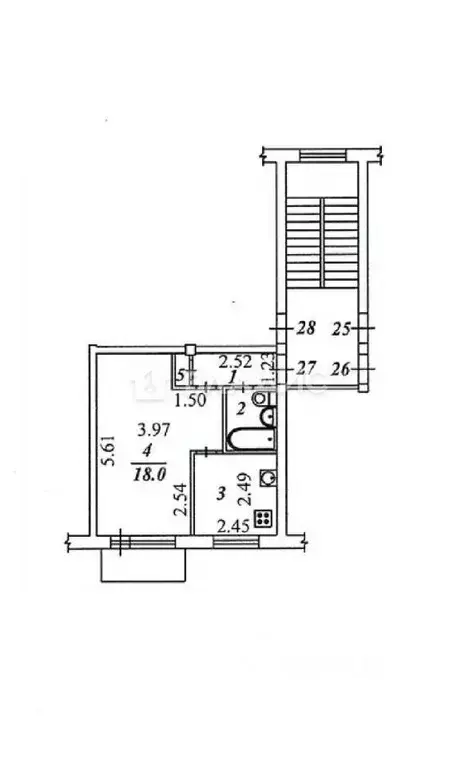 1-к кв. Иркутская область, Иркутск ул. Станиславского, 5 (33.0 м) - Фото 2