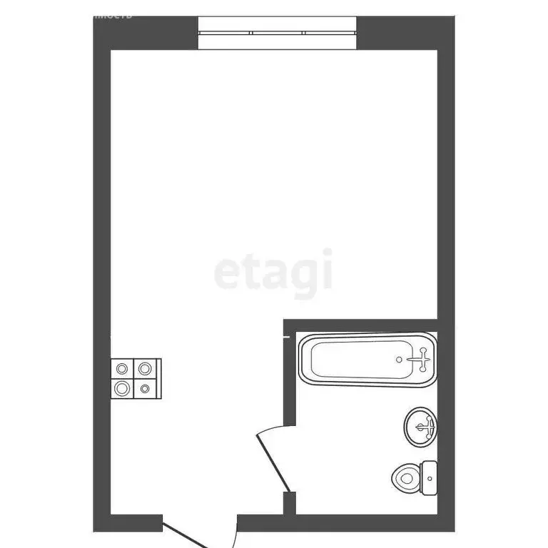 Квартира-студия: Томск, улица Никитина, 29А (13 м) - Фото 1