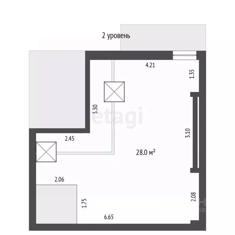 1-к кв. Калининградская область, Гурьевск бул. Пражский, 9 (72.7 м) - Фото 2