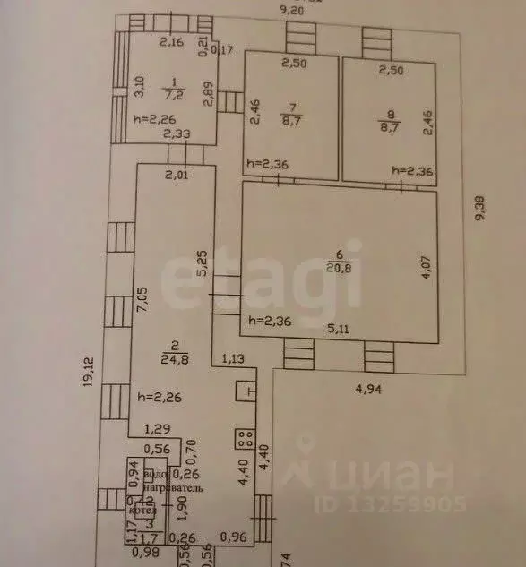 Дом в Липецкая область, Липецкий муниципальный округ, с. Сенцово ул. ... - Фото 2