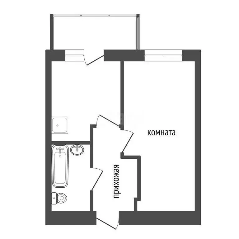 2-комнатная квартира: Красноярск, Краснодарская улица, 40/4 (34 м) - Фото 1