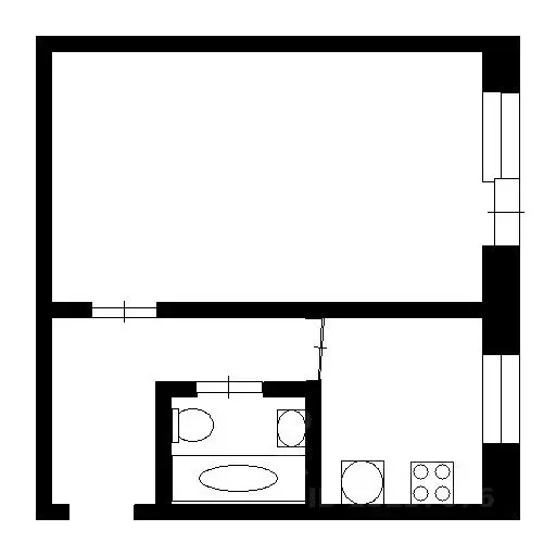 1-к кв. Челябинская область, Челябинск Хлебозаводская ул., 2 (37.4 м) - Фото 2