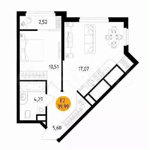 3-к. квартира, 40 м, 10/25 эт. - Фото 0