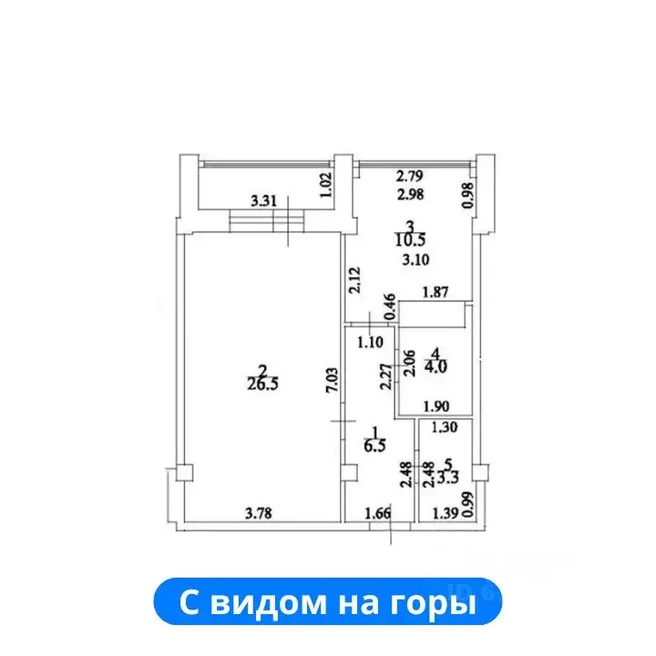 1-к кв. Ставропольский край, Ессентуки Октябрьская ул., 8/5 (50.8 м) - Фото 0