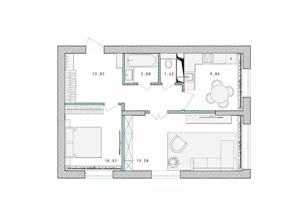 2-к кв. Московская область, Пушкино Ярославское ш., 194 (57.5 м) - Фото 0