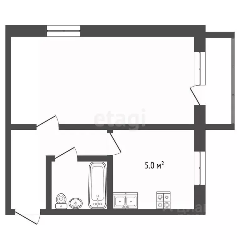 1-к кв. Московская область, Коломна проезд 1-й Юбилейный, 3 (30.0 м) - Фото 0