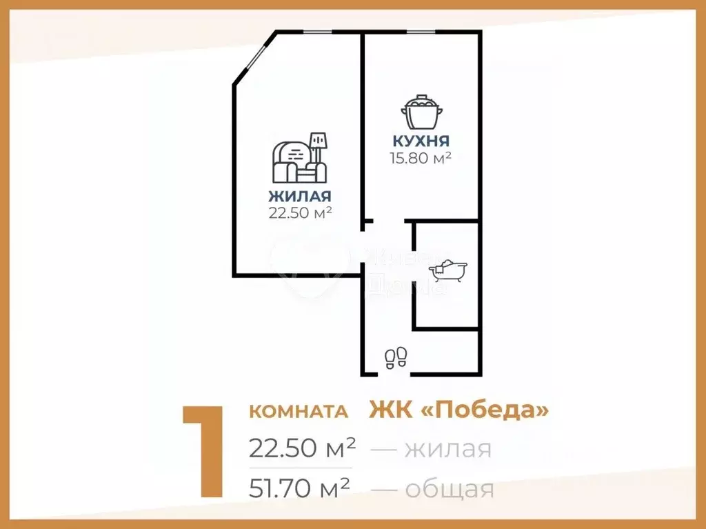 1-к кв. Волгоградская область, Городищенский район, Царицынское с/пос, ... - Фото 0