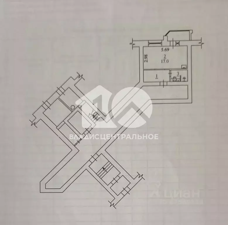 Студия Новосибирская область, Кольцово рп ул. Рассветная, 4 (25.6 м) - Фото 1