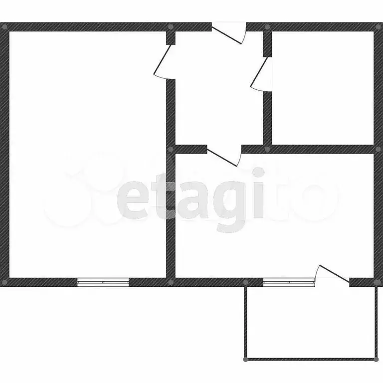 1-к. квартира, 28,3 м, 2/5 эт. - Фото 0