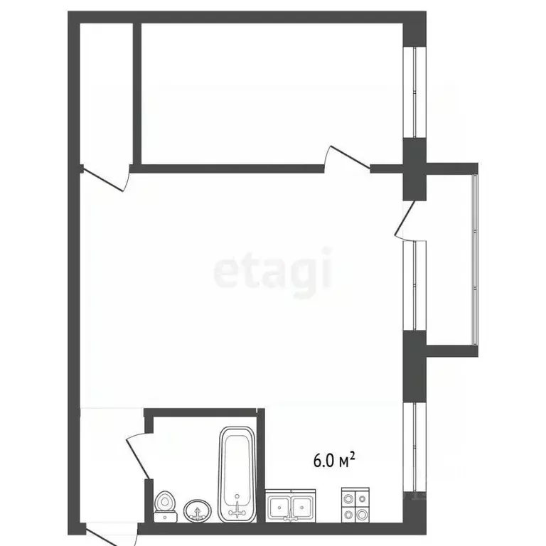 2-к кв. Омская область, Омск Нефтезаводская ул., 9 (39.2 м) - Фото 1