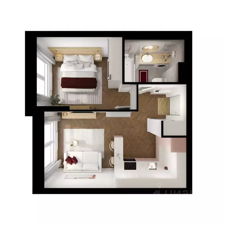 1-к кв. Московская область, Ленинский городской округ, Боброво пгт ... - Фото 2