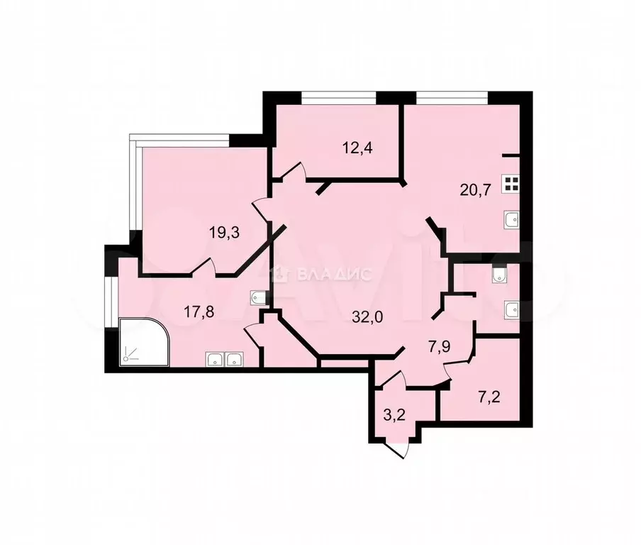 3-к. квартира, 130 м, 2/16 эт. - Фото 0