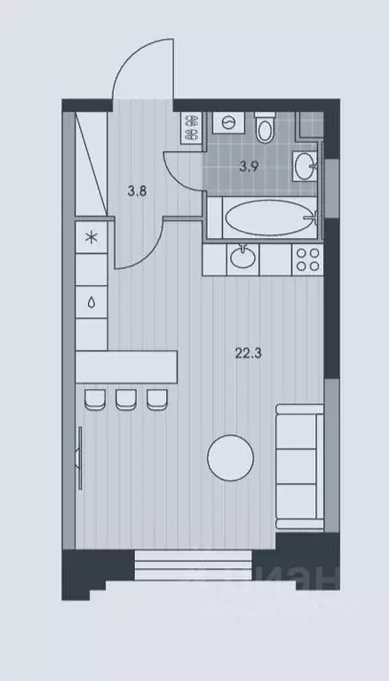 1-к кв. Москва ул. Обручева, 23к3 (40.0 м) - Фото 1