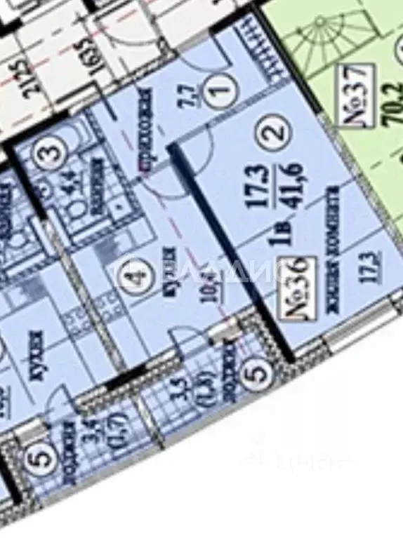 1-к кв. Москва, Москва, Троицк ул. Академика Дыхне, 20 (41.6 м) - Фото 1