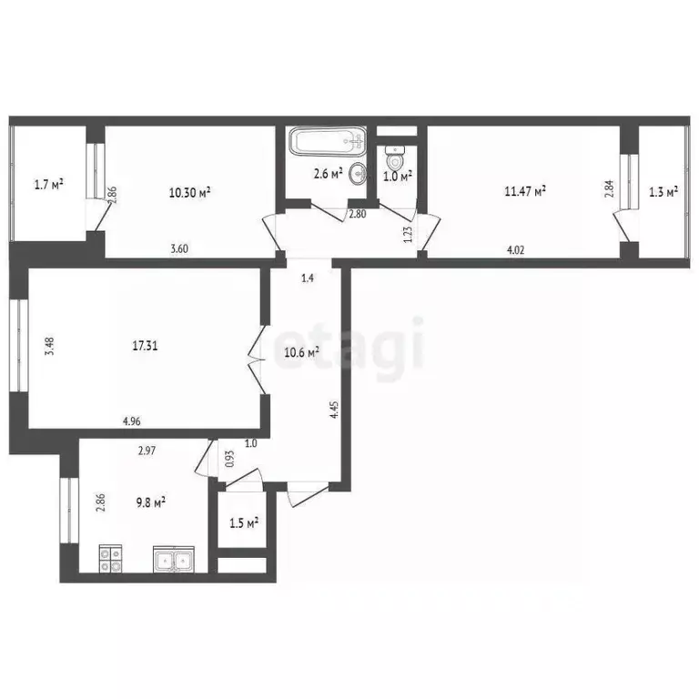 3-к кв. Мордовия, Саранск просп. 70 лет Октября, 114 (63.2 м) - Фото 1