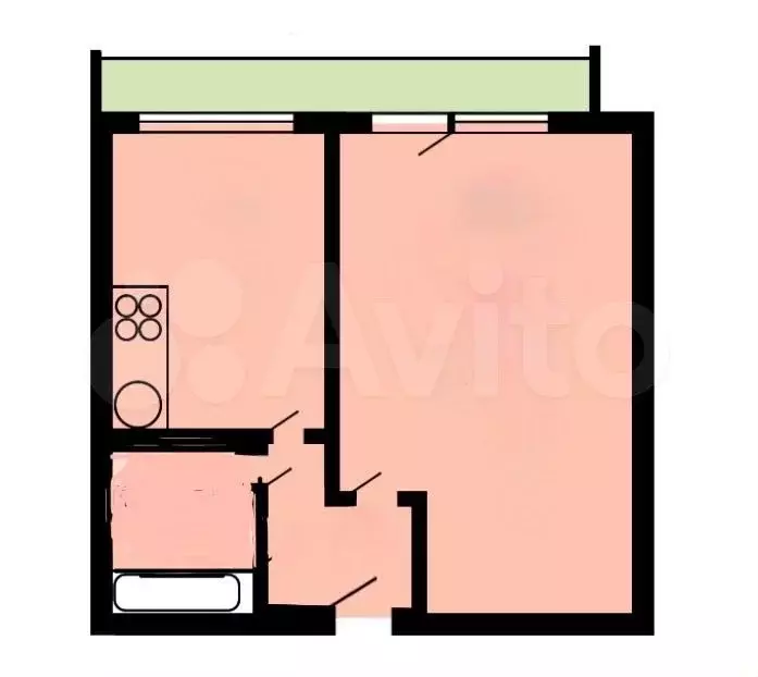 1-к. квартира, 40 м, 6/14 эт. - Фото 0
