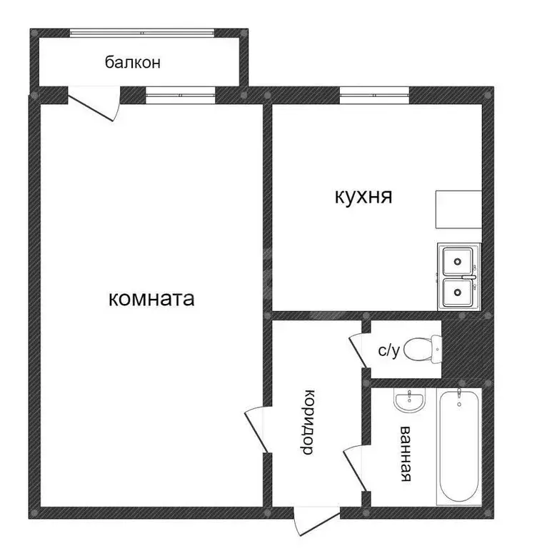 1-комнатная квартира: Нижний Тагил, улица Захарова, 9 (34.1 м) - Фото 1