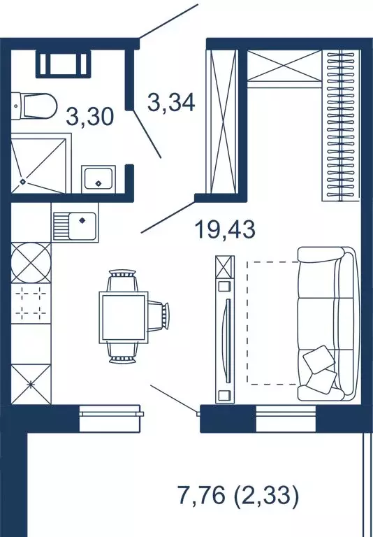 Квартира-студия: Сестрорецк, улица Инструментальщиков, 18 (28.4 м) - Фото 0