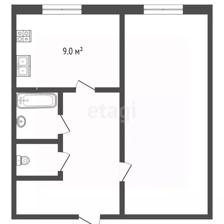 1-к кв. Ростовская область, Таганрог ул. Сызранова, 23-1к2 (40.0 м) - Фото 1