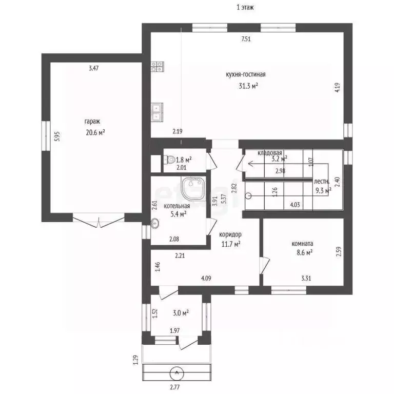 Дом в Тюменская область, Тюмень ул. Посадская (149 м) - Фото 1