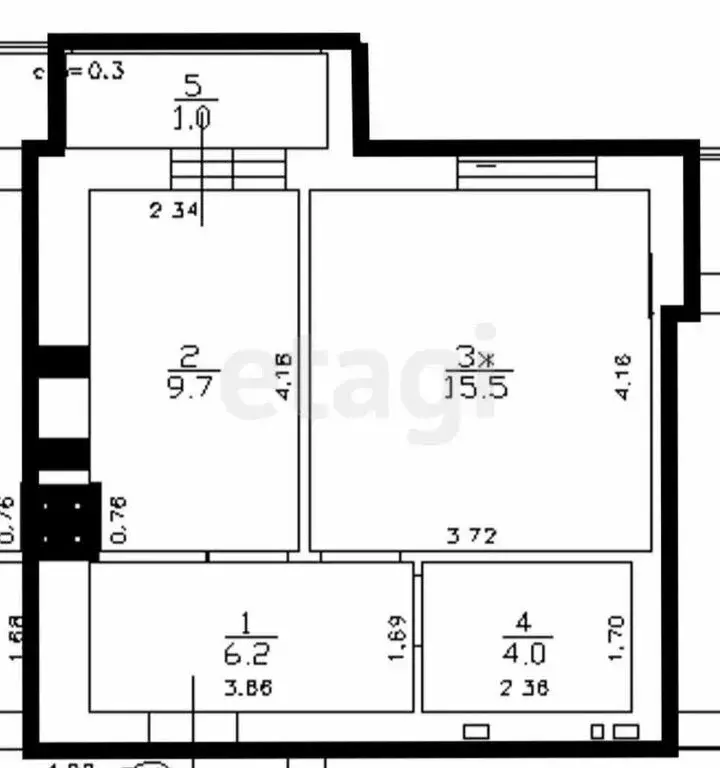 1-комнатная квартира: Светлогорск, Балтийская улица, 15 (38.4 м) - Фото 1