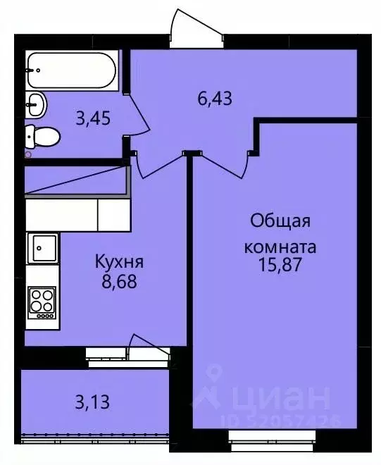 1-к кв. Мордовия, Саранск ул. Юрия Святкина, 14 (36.0 м) - Фото 0