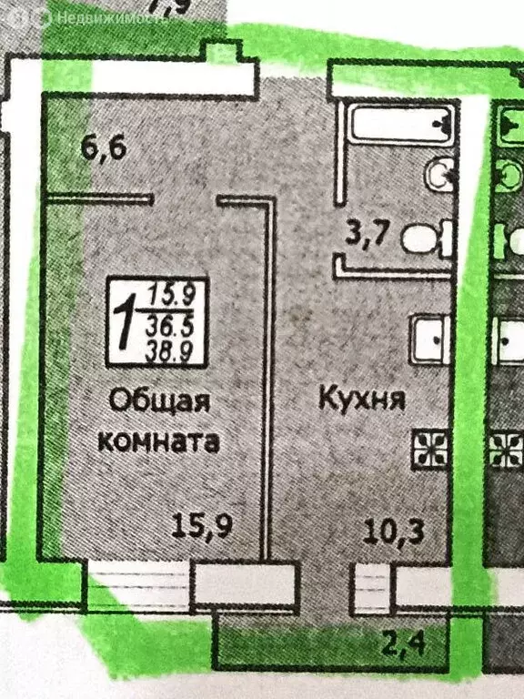 1-комнатная квартира: Саратов, Огородная улица, 75Б (38.9 м) - Фото 0