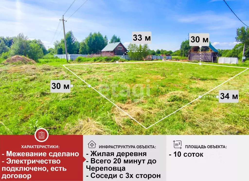 Участок в Вологодская область, Череповецкий район, Югское ... - Фото 1