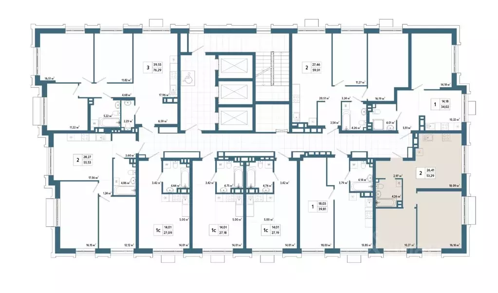 2-к кв. Башкортостан, Уфа 42-й кв-л,  (53.29 м) - Фото 1