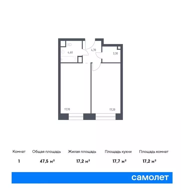 1-комнатная квартира: москва, стремянный переулок, 2 (55.8 м) - Фото 0