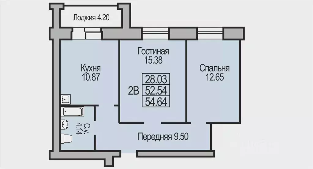 2-к кв. Новосибирская область, Бердск Южный мкр,  (54.64 м) - Фото 0