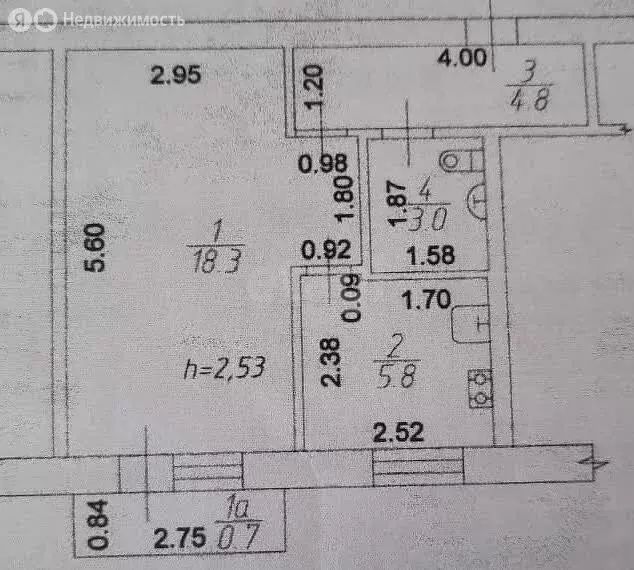 1-комнатная квартира: Казань, улица Восстания, 28 (31.9 м) - Фото 0
