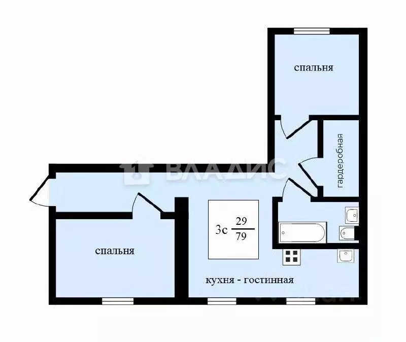 3-к кв. Воронежская область, Воронеж ул. 20-летия Октября, 36 (78.2 м) - Фото 2