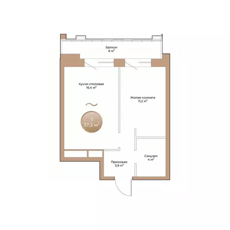 1-к кв. Красноярский край, Красноярск ул. Партизана Железняка (37.3 м) - Фото 1