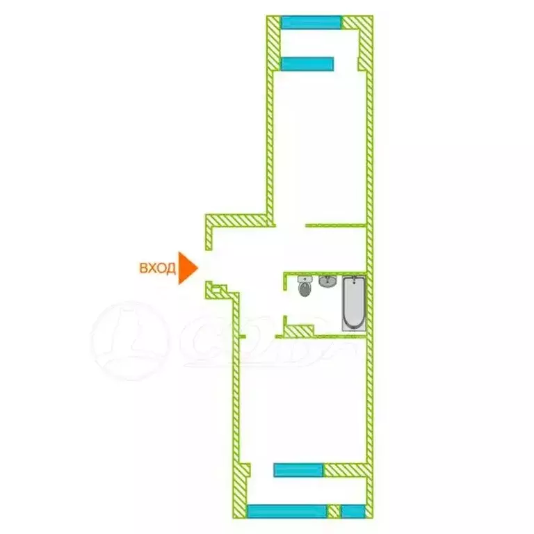 1-комнатная квартира: Тюмень, улица Павла Никольского, 12 (51 м) - Фото 2