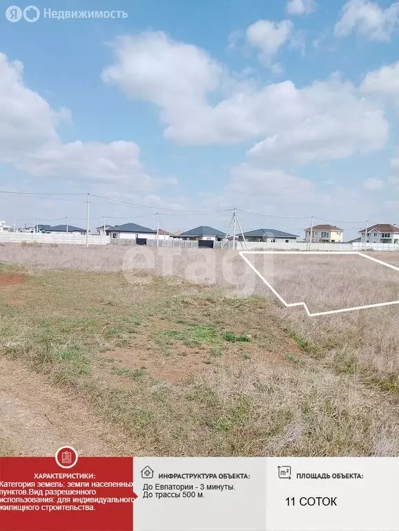 Участок в Сакский район, Уютненское сельское поселение, коттеджный ... - Фото 2