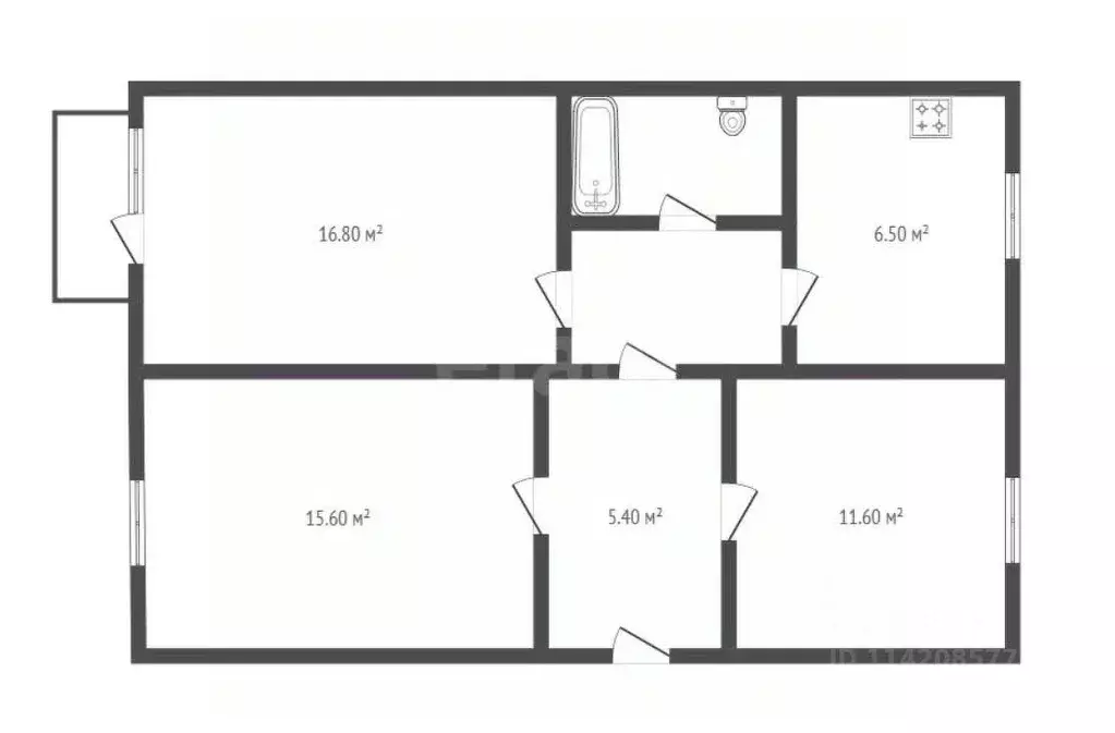 3-к кв. Воронежская область, Борисоглебск ул. Чкалова, 12А (67.7 м) - Фото 1